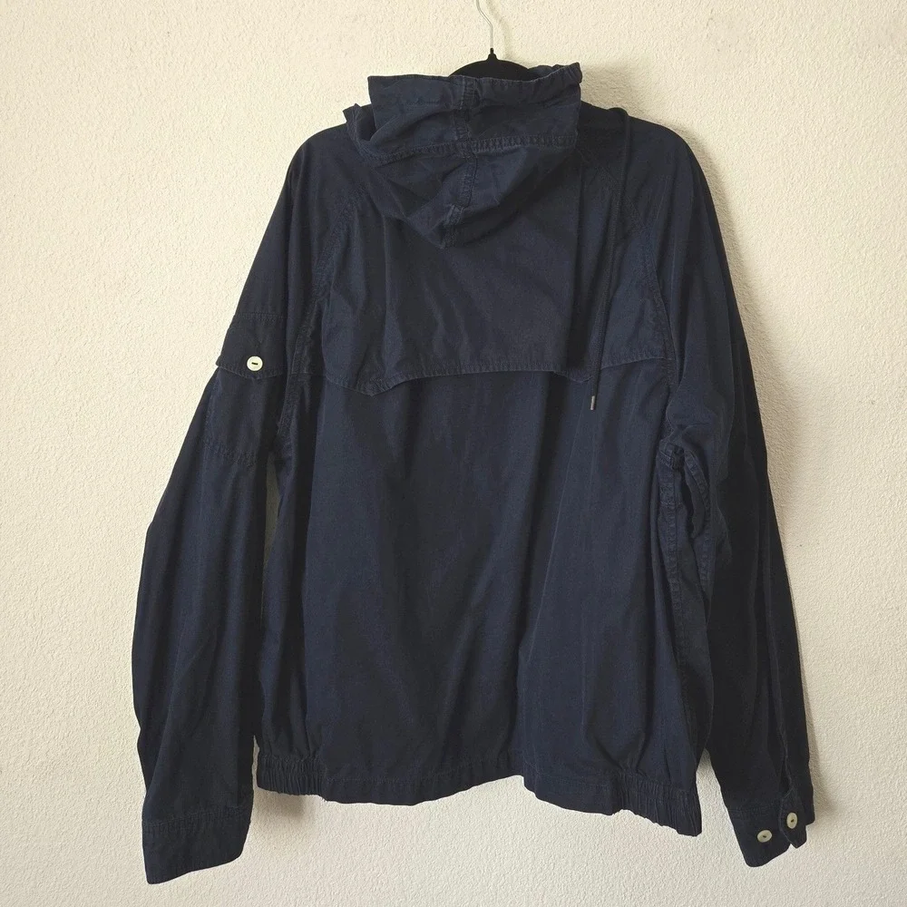 Polo Ralph Lauren Mens XXL Navy Blue Hooded Full Zip Jacket Pony Logo Cotton